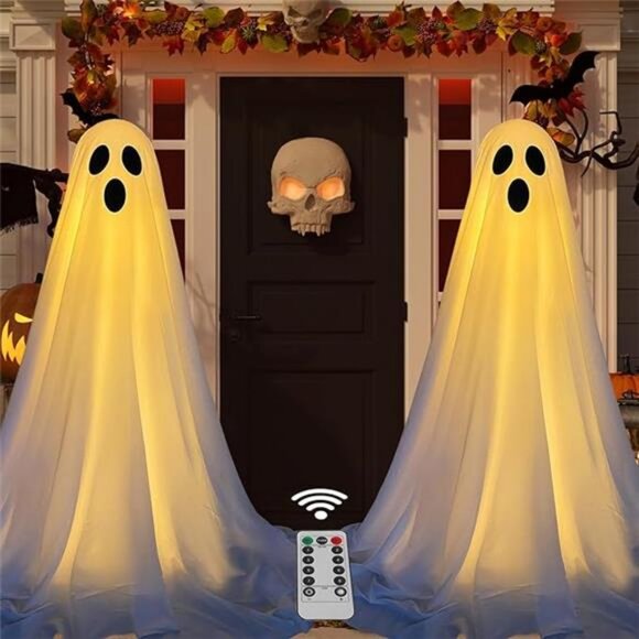 2 Packs Halloween Decorations Outdoor, Spooky Halloween Ghost Decor - Picture 7 of 7
